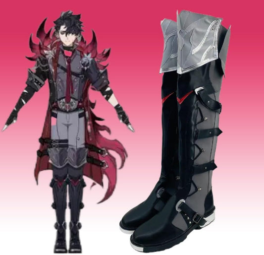 Game Genshin Impact Wriothesley Cosplay Shoes Halloween Carnival Party Outfit Women Men Cosplay Shoes Role Play