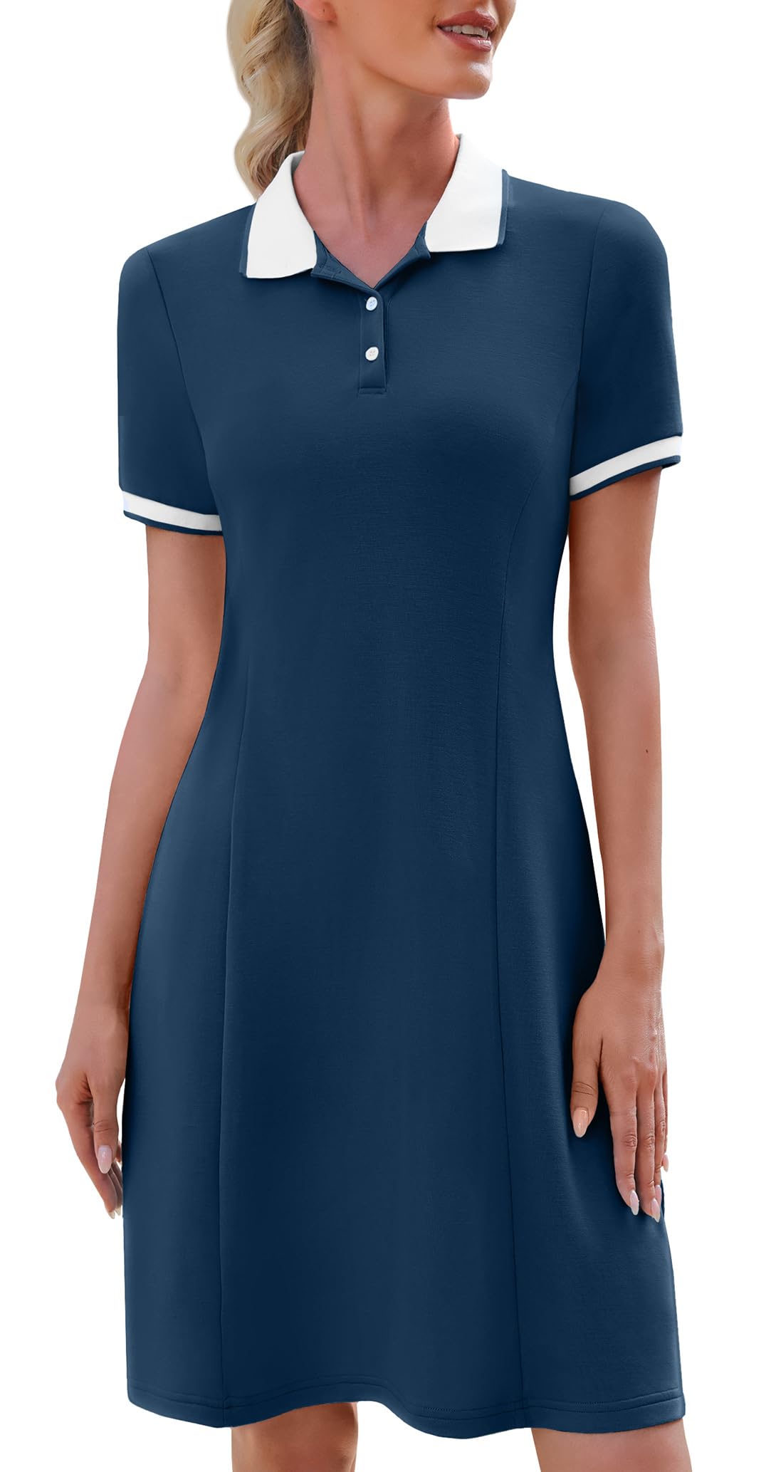 WEACZZY Women Tshirt Dress Short Sleeve Polo Dresses Easy Classic Summer Dresses
