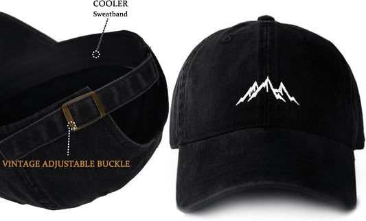 FURTALK Baseball Cap Men Mountain Embroidery Dad Hat Unstructured Soft Vintage Washed Cotton Outdoor Hats for Men