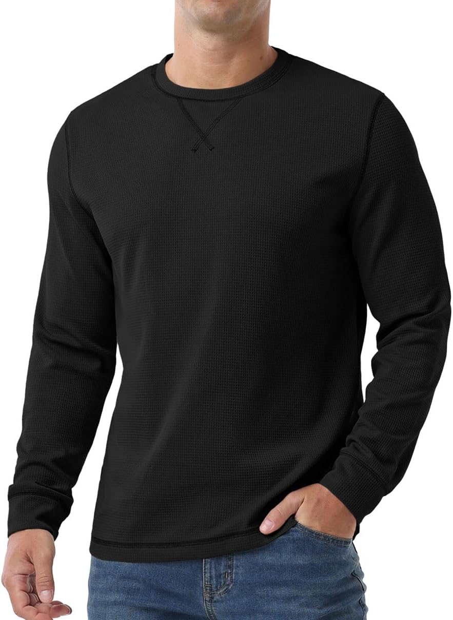 Sailwind Mens Waffle T-Shirt Long Sleeve Lightweight Casual Pullover Tees