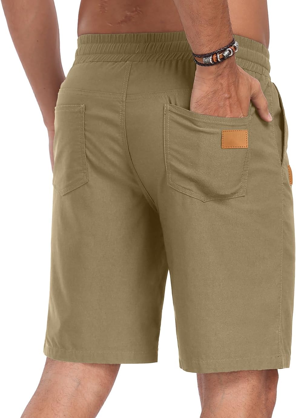 Sailwind Men's Casual Summer Beach Shorts Classic Fit Dress Stretch Waist Shorts with Pockets