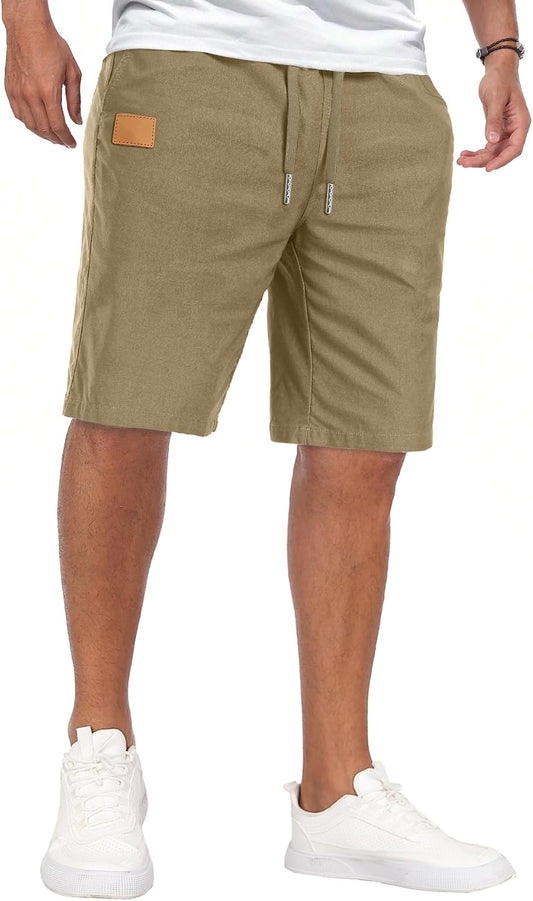 Sailwind Men's Casual Summer Beach Shorts Classic Fit Dress Stretch Waist Shorts with Pockets