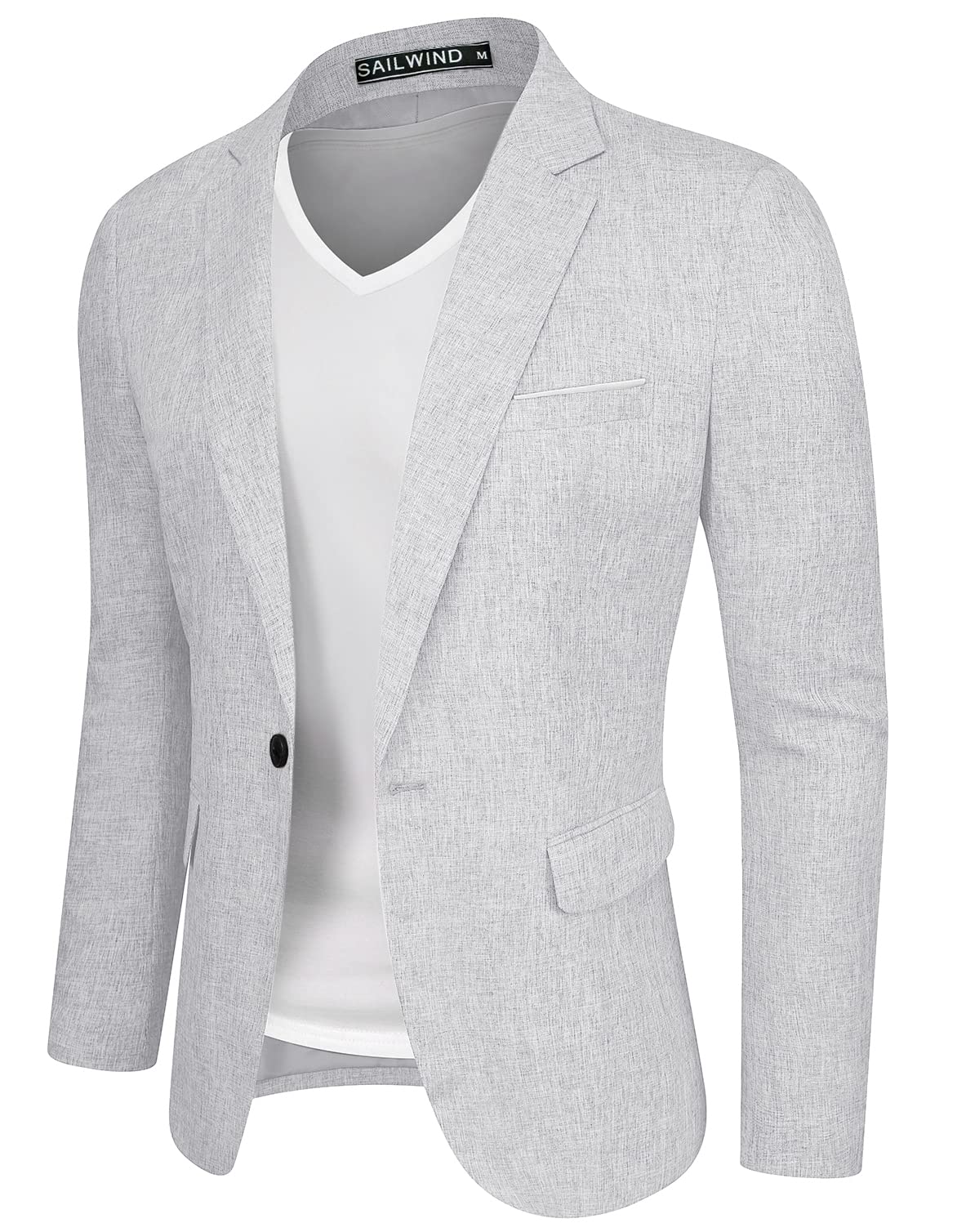 Sailwind Men's Casual Blazer Jackets Lightweight One Button Sports Coats Suit