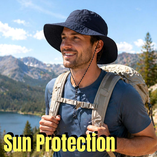 PFFY Packable Sun Bucket Hat for Men Women Outdoor UV Protection Sun Hats Waterproof Lightweight Hiking Outdoor Cap