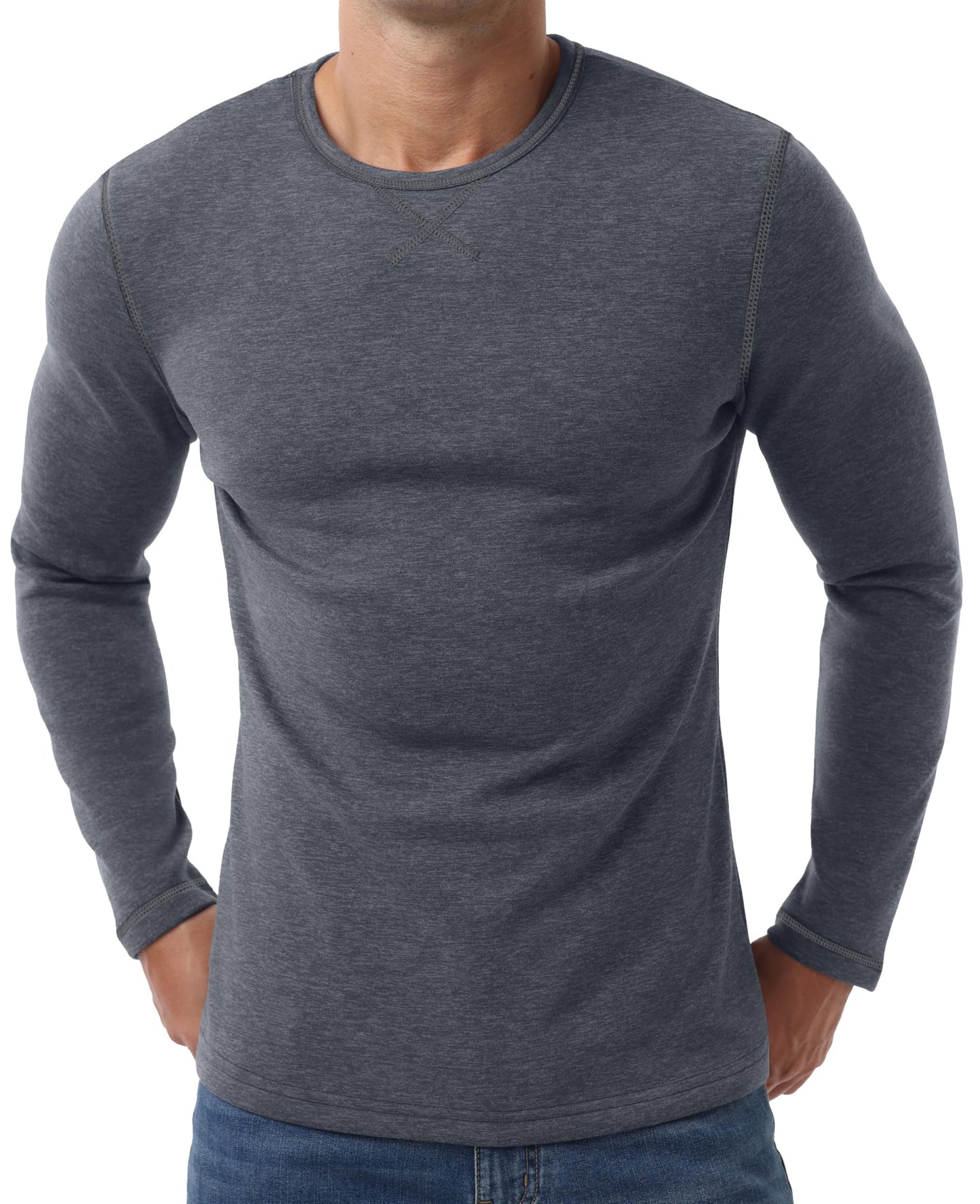 Sailwind Mens Thermal Underwear Long Sleeve Shirts Wool Base Layer Crewneck Top