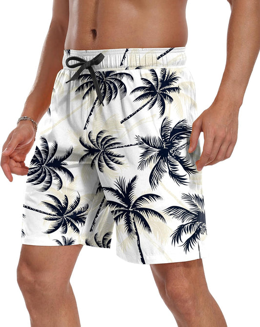 Sailwind Men Swim Trunks with Compression Liner 9" Beach Shorts Quick Dry with Zipper Pockets Board Shorts