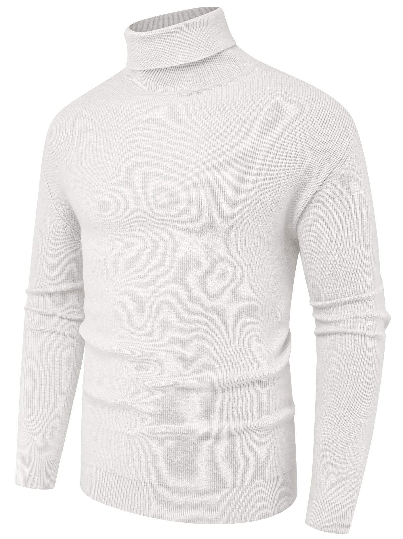 Sailwind Men's Ribbed Knitted Wool Casual Pullover Turtleneck Sweater