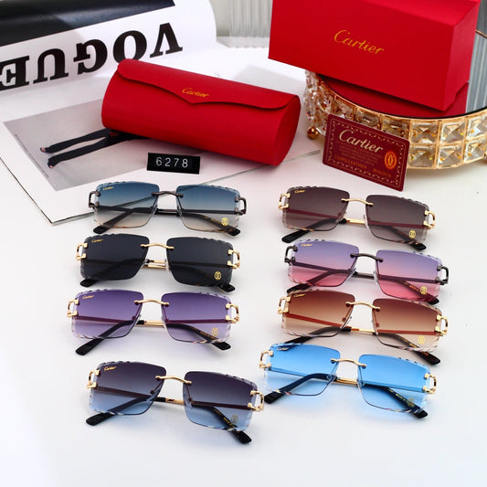 8 colors New hot HD lenses Frameless Sunglasses 6278