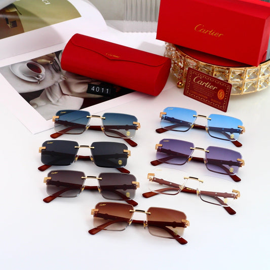 7 colors New hot HD lenses Frameless Sunglasses 4011