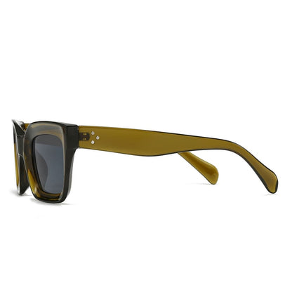 Dollger Thick Acetate Trapezoidal Sunglasses