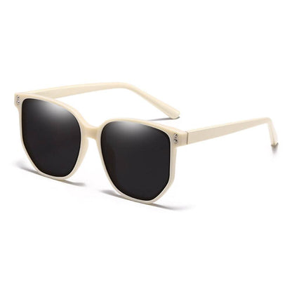 Retro Circle Frame Resin Sunglasses
