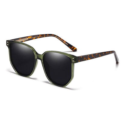Retro Circle Frame Resin Sunglasses