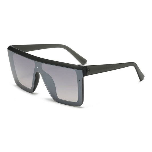 Dollger Black Rectangle Aviator Sunglasses