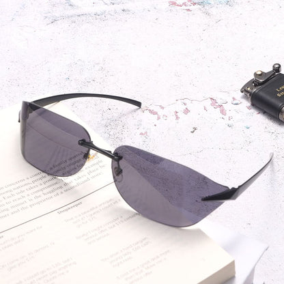 Dollger Rectangle Rimless Tinted Sunglasses