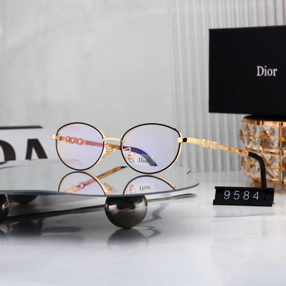 5 colours High-definition lens metal full-frame sunglasses 9584