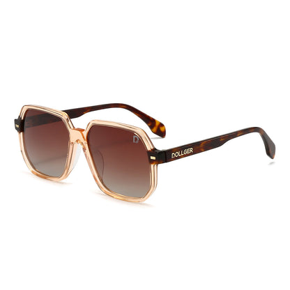 Dollger Hipster Square Full-Rim Sunglasses