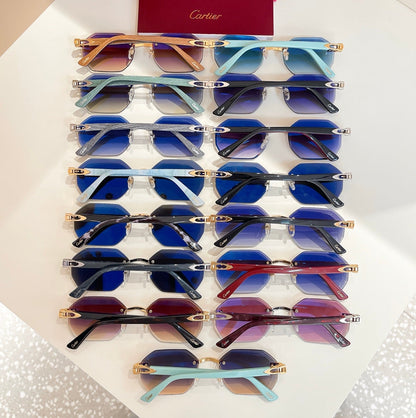 15 colors New hot HD lenses Frameless Sunglasses 0439S