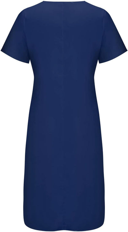 SMIDOW Summer Maxi Dresses for Women 2023 Casual Beach Tshirt Long Dress Printed Short Sleeve v Neck Flowy Sundress