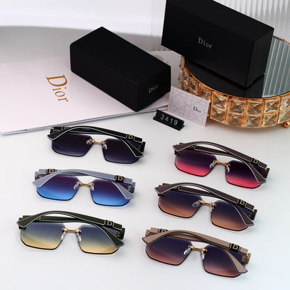 6 colors New hot HD lenses No borders design sunglasses 3419