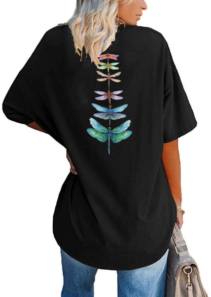 YEXIPO Women's Oversized T Shirts Graphic Tees Summer Short Sleeve Loose Fit Casual Crewneck Plain Tunic Tops