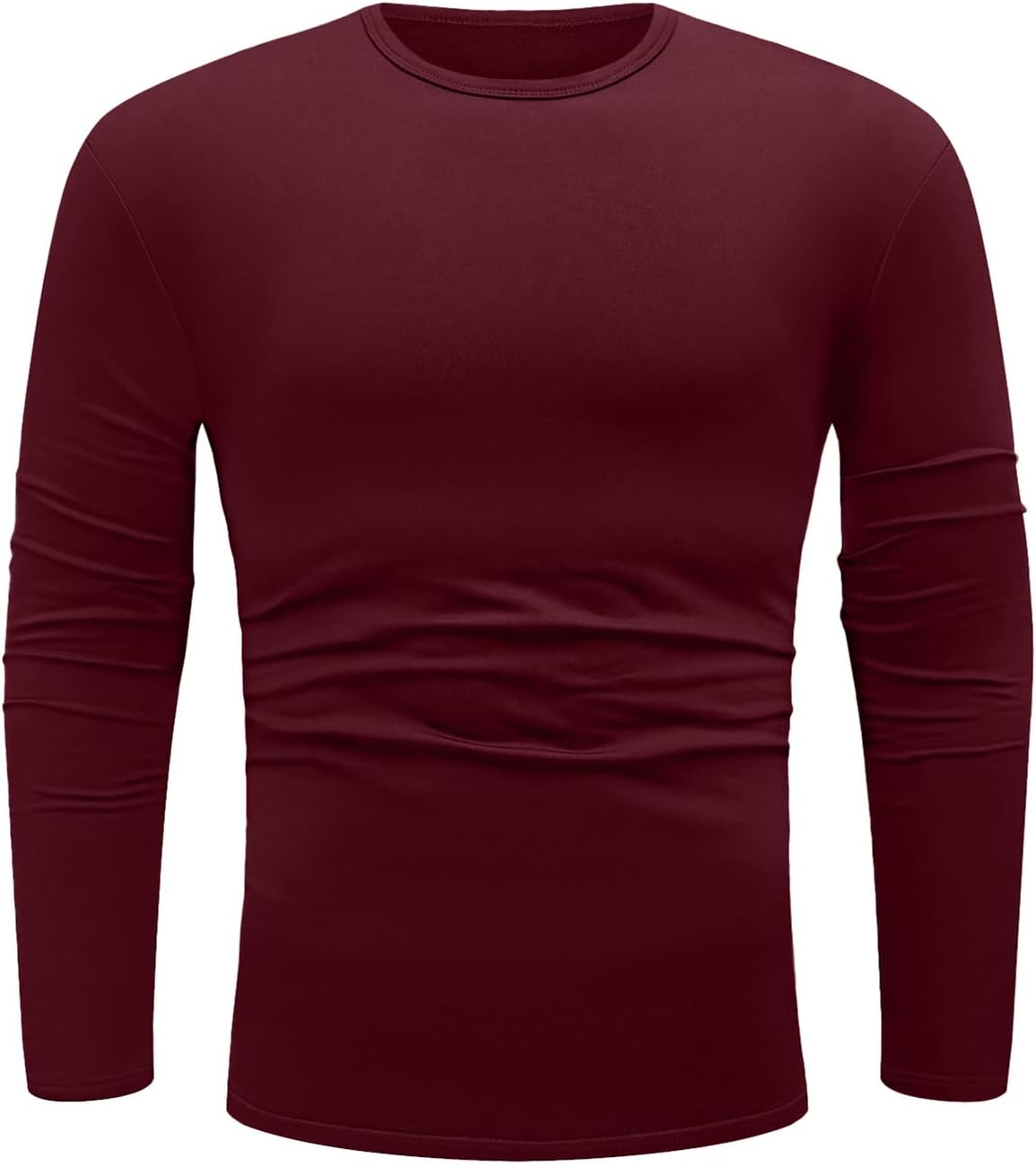 Sailwind Men Base Layer Moisture Wicking Shirts Long Sleeve Thermal Underwear Dark Red