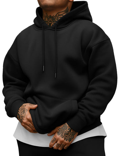 Sailwind Men's Cotton Hooded Sweatshirt Casual Long Sleeve Pullover Hoodies Drawstring Collar Kanga Pocket Fashion Shirts
