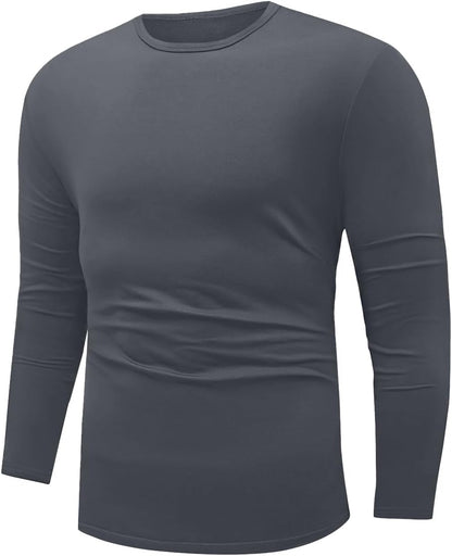 Sailwindt Mens Rash Guard Base Layer Crew Shirts Long Sleeve Thermal Underwear