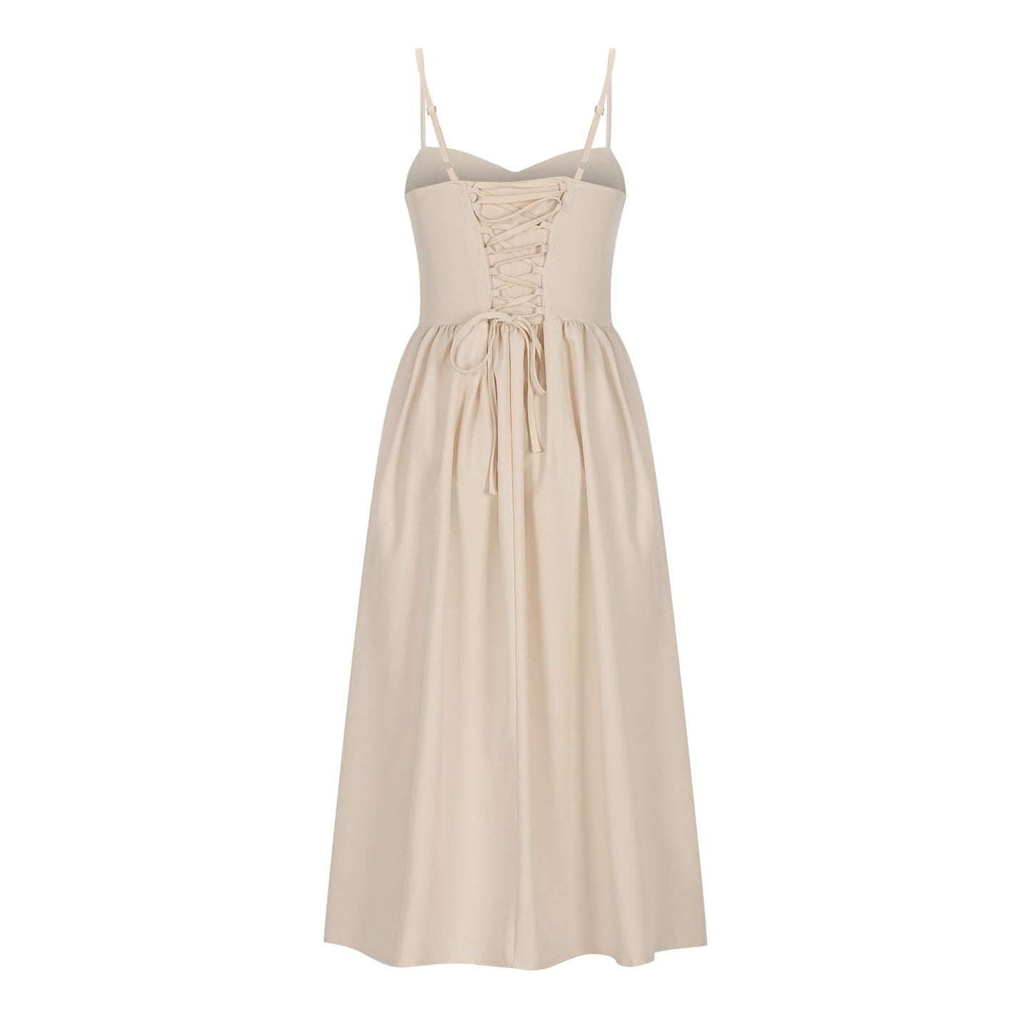 Corset Dress for Women Trendy Spaghetti Strap Bustier Dresses Cute Wrap Dress Swing Flowy Pleated Hem Midi Sundress