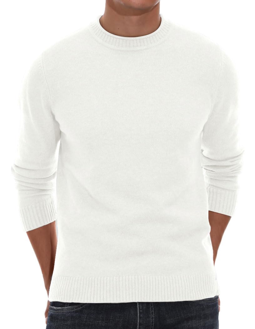 Sailwind Men's Crewneck Sweater Soft Casual Sweaters for Men Classic Pullover Sweaters with Ribbing Edge