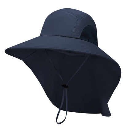 PFFY Sun Bucket Hats for Men Women UV Protection Wide Brim Hiking Fishing Garden Beach Sun Hat with Neck Flap