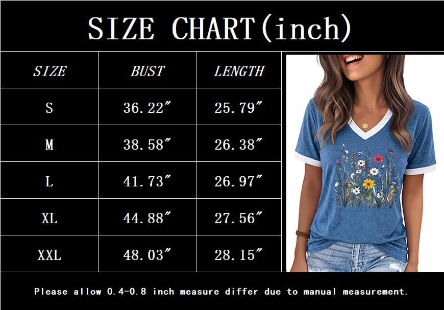 YEXIPO Womens T Shirts Graphic Tees Spring Short Sleeve V Neck Funny Letter Print Casual Loose Cute Summer Tops
