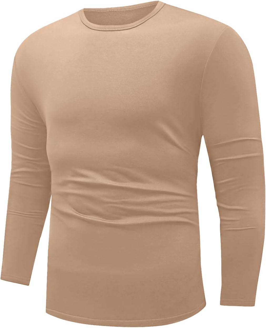 Sailwind Men Thermal Underwear for Men Long Sleeve Lightweight CrewCompression Shirt Khaki