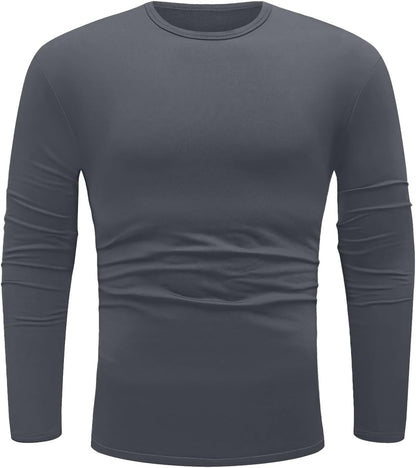 Sailwindt Mens Rash Guard Base Layer Crew Shirts Long Sleeve Thermal Underwear