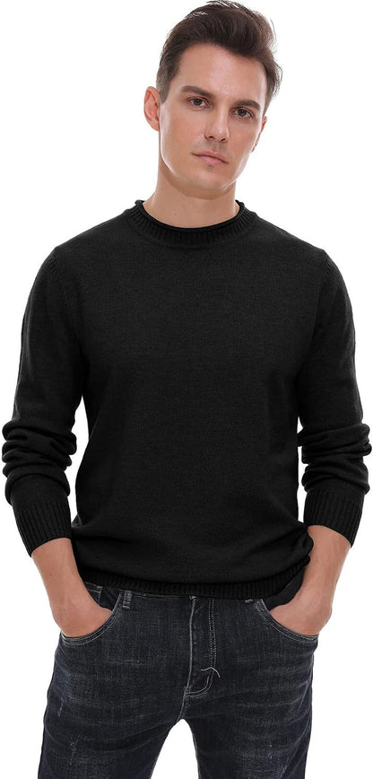 Sailwind Men's Crewneck Sweater Soft Casual Sweaters for Men Classic Pullover Sweaters with Ribbing Edge
