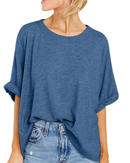 Women Oversized T-Shirt Summer Casual Short Sleeve Loose Tee Tops