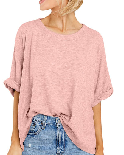Women Oversized T-Shirt Summer Casual Short Sleeve Loose Tee Tops