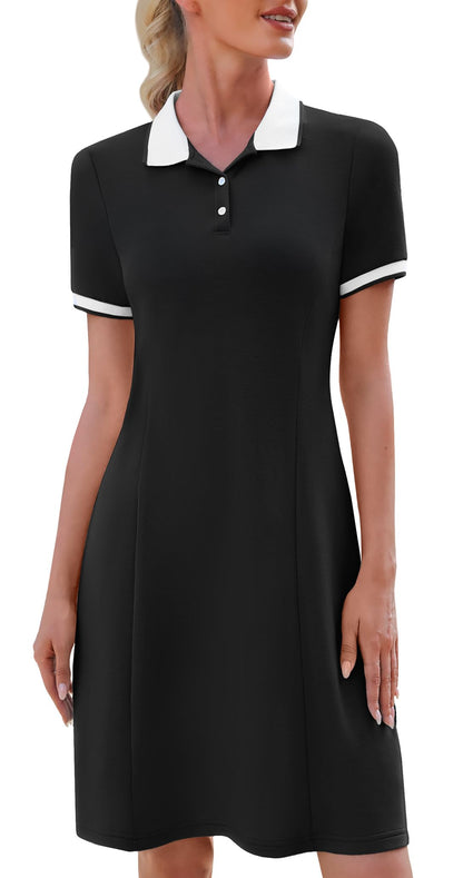WEACZZY Women Tshirt Dress Short Sleeve Polo Dresses Easy Classic Summer Dresses