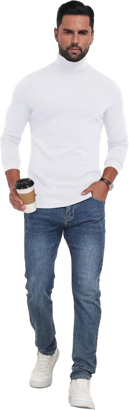 Sailwind Men's Lightweight Turtleneck Shirts Long Sleeve Thermal Pullover Sweater