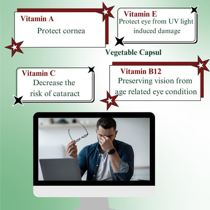 Dr's Nature & Nutrition Vision Care Eye Vitamins & Eye Supplement with Lutein & Zeaxanthin for Macular Health & Blue Light Protection