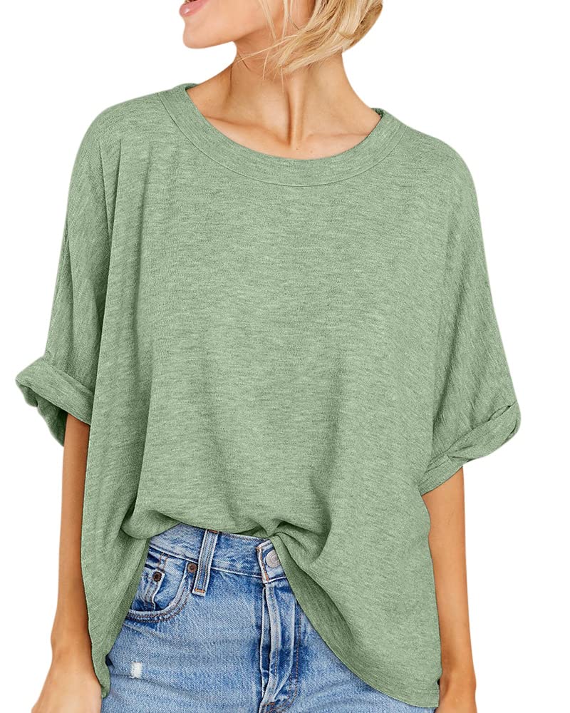 Women Oversized T-Shirt Summer Casual Short Sleeve Loose Tee Tops