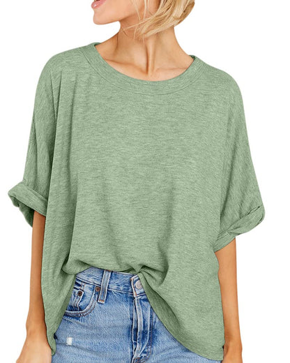Women Oversized T-Shirt Summer Casual Short Sleeve Loose Tee Tops