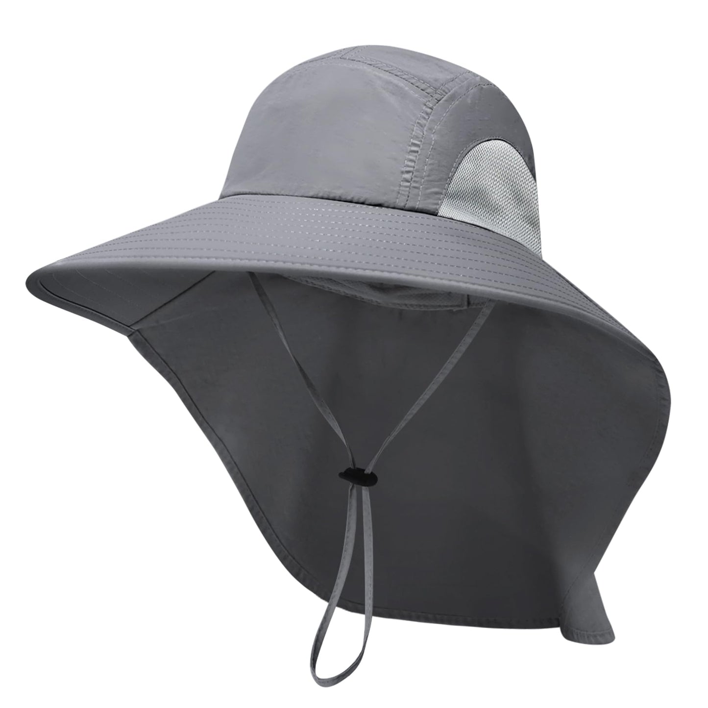 PFFY Sun Bucket Hats for Men Women UV Protection Wide Brim Hiking Fishing Garden Beach Sun Hat with Neck Flap