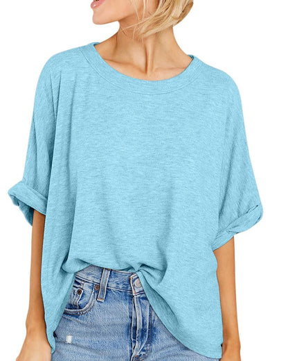 Women Oversized T-Shirt Summer Casual Short Sleeve Loose Tee Tops