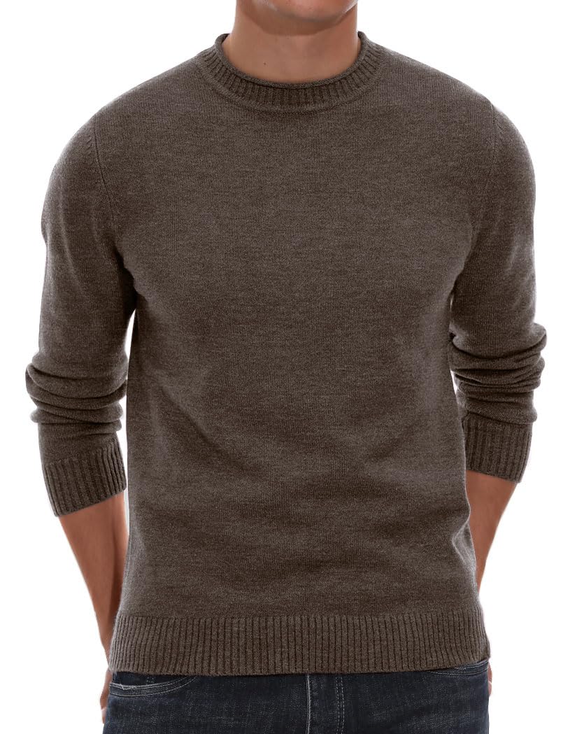 Sailwind Men's Crewneck Sweater Soft Casual Sweaters for Men Classic Pullover Sweaters with Ribbing Edge
