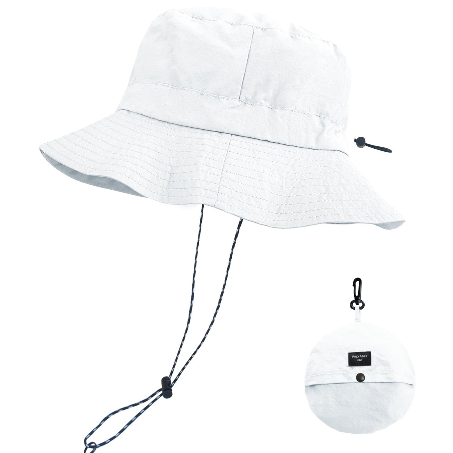 PFFY Packable Sun Bucket Hat for Men Women Outdoor UV Protection Sun Hats Waterproof Lightweight Hiking Outdoor Cap