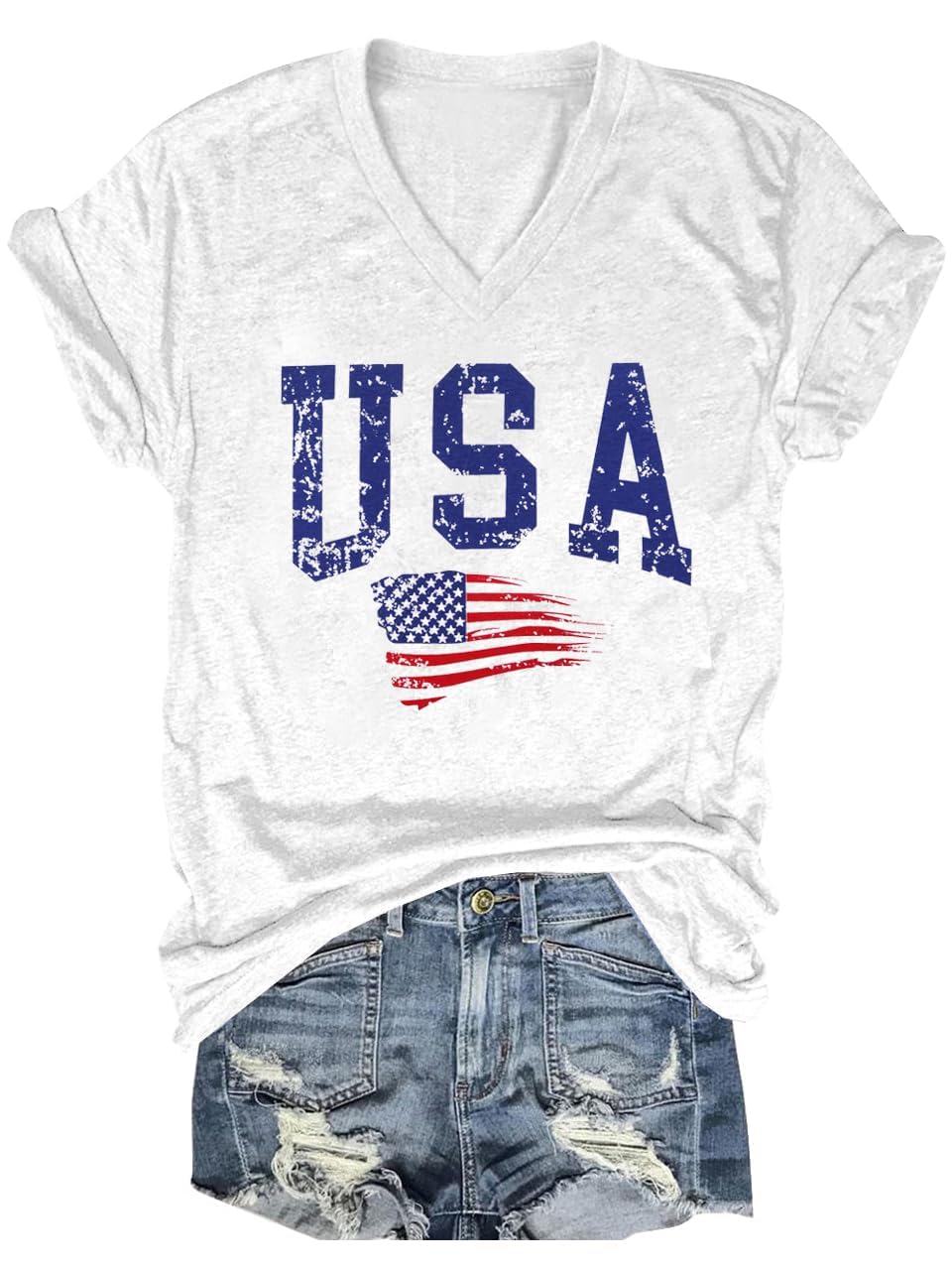 Women's T-Shirts V-Neck Dragonfly Tee Cute Summer Graphic Shirts Vintage Boho Flowers Short Sleeve T Shirt