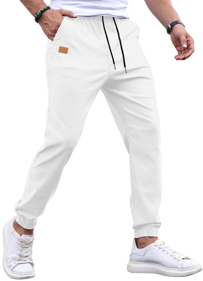 Sailwind Men's Casual Joggers Pants Drawstring Outdoor Chino Cargo Pants Twill Jogging Sweatpants Hiking
