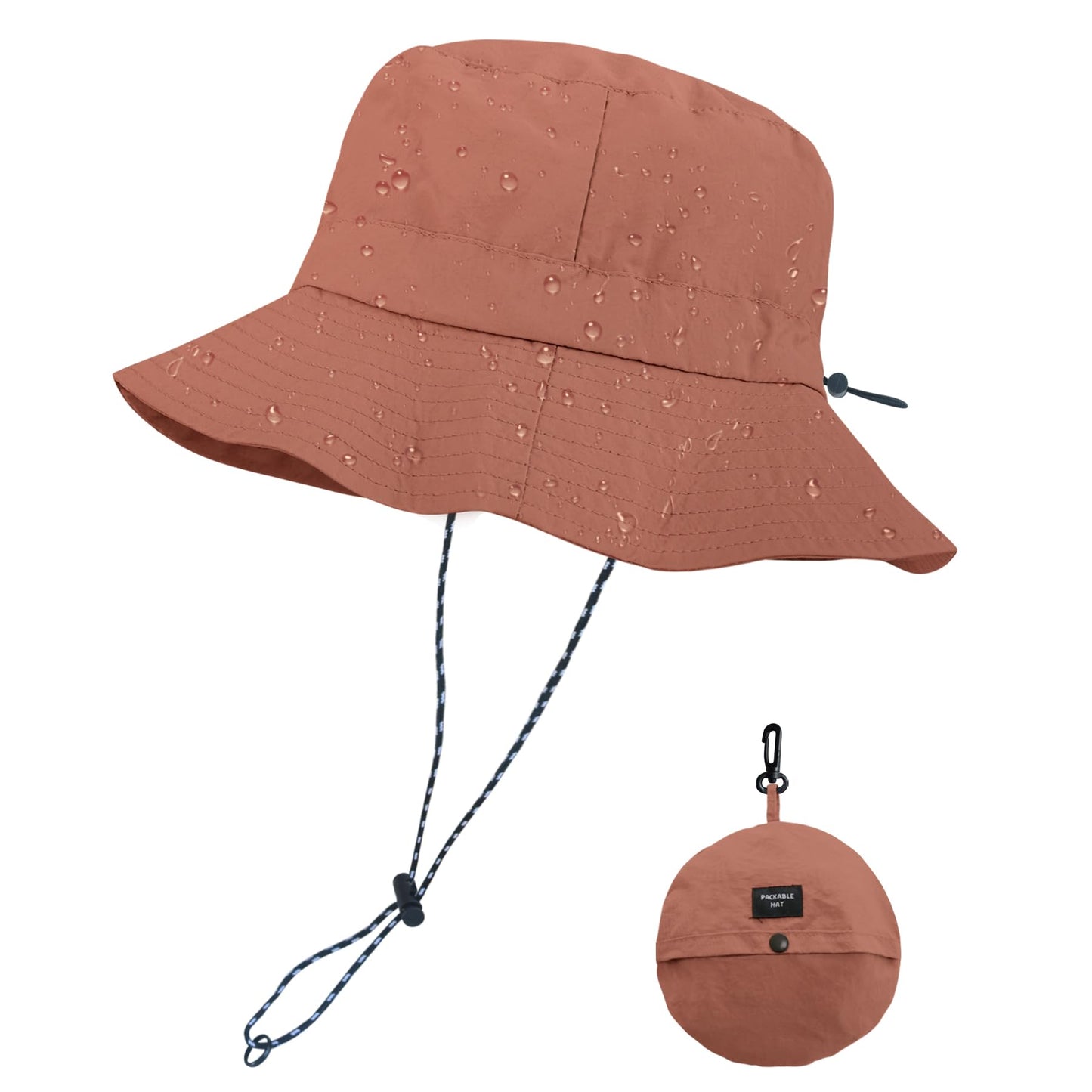 PFFY Packable Sun Bucket Hat for Men Women Outdoor UV Protection Sun Hats Waterproof Lightweight Hiking Outdoor Cap