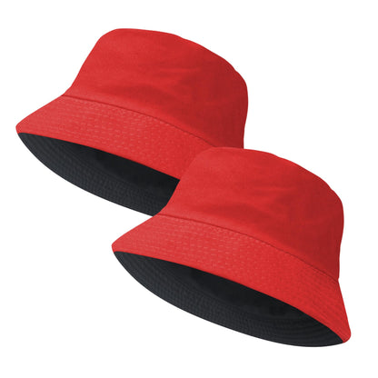 PFFY 2 Packs Bucket Hat for Women Men Cotton Hats Sun Beach Fishing Cap
