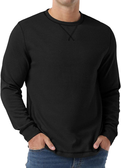 Sailwind Mens Waffle T-Shirt Long Sleeve Lightweight Casual Pullover Tees